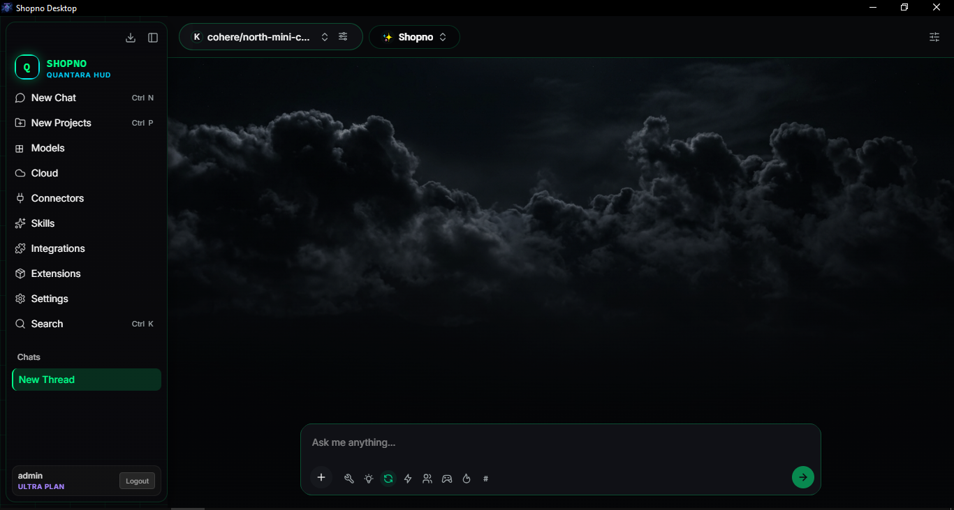 Shopno Desktop HUD Interface