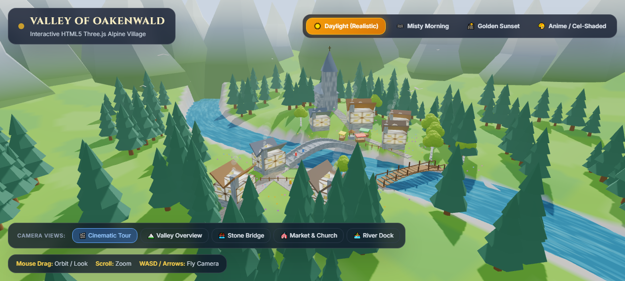 Valley of Oakenwald (Medieval Alpine Village 3D)